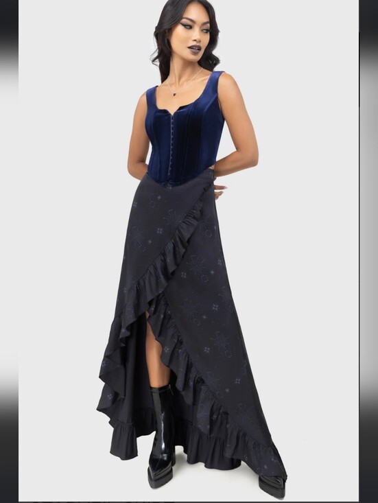 Killstar Dresses & Skirts - Killstar Black Ruffled Asymmetrical Skirt